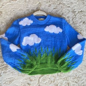 SOLD DO NOT BUY Lirika Matoshi Sky and Grass Sweater